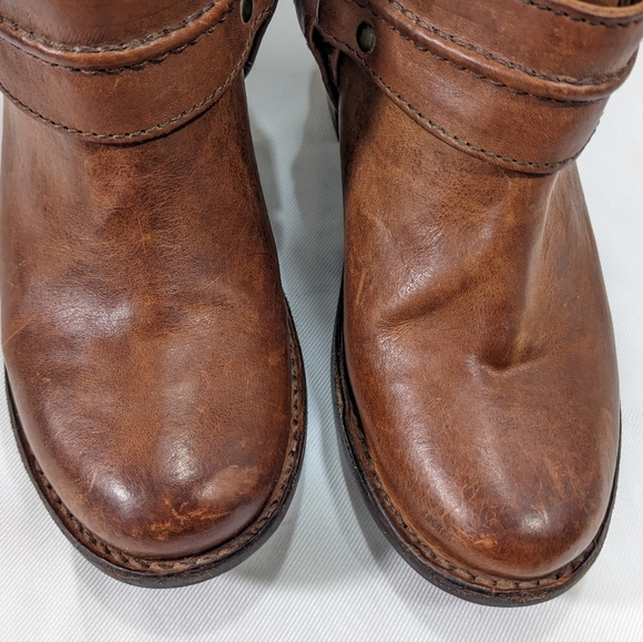 FRYE Carmen Harness Short Whiskey Ladies Boots size 6 - Picture 4 of 14